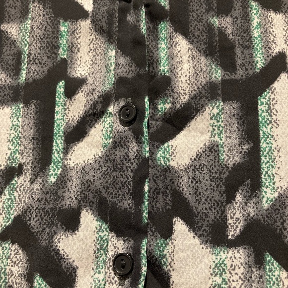 Topshop ombré print longline button down shirt ladies size 10 - Picture 6 of 6